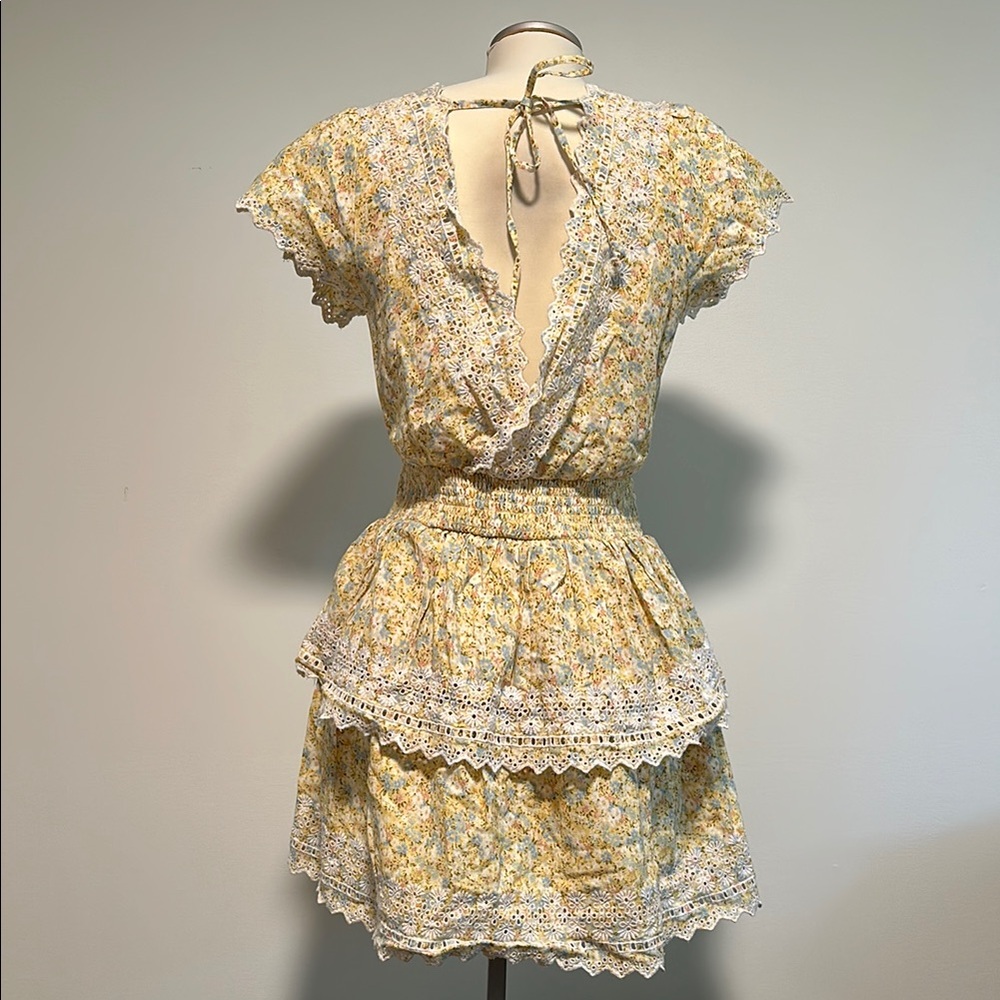AE - Medium - Floral Lace Trim Mini Dress - Picture 8 of 10